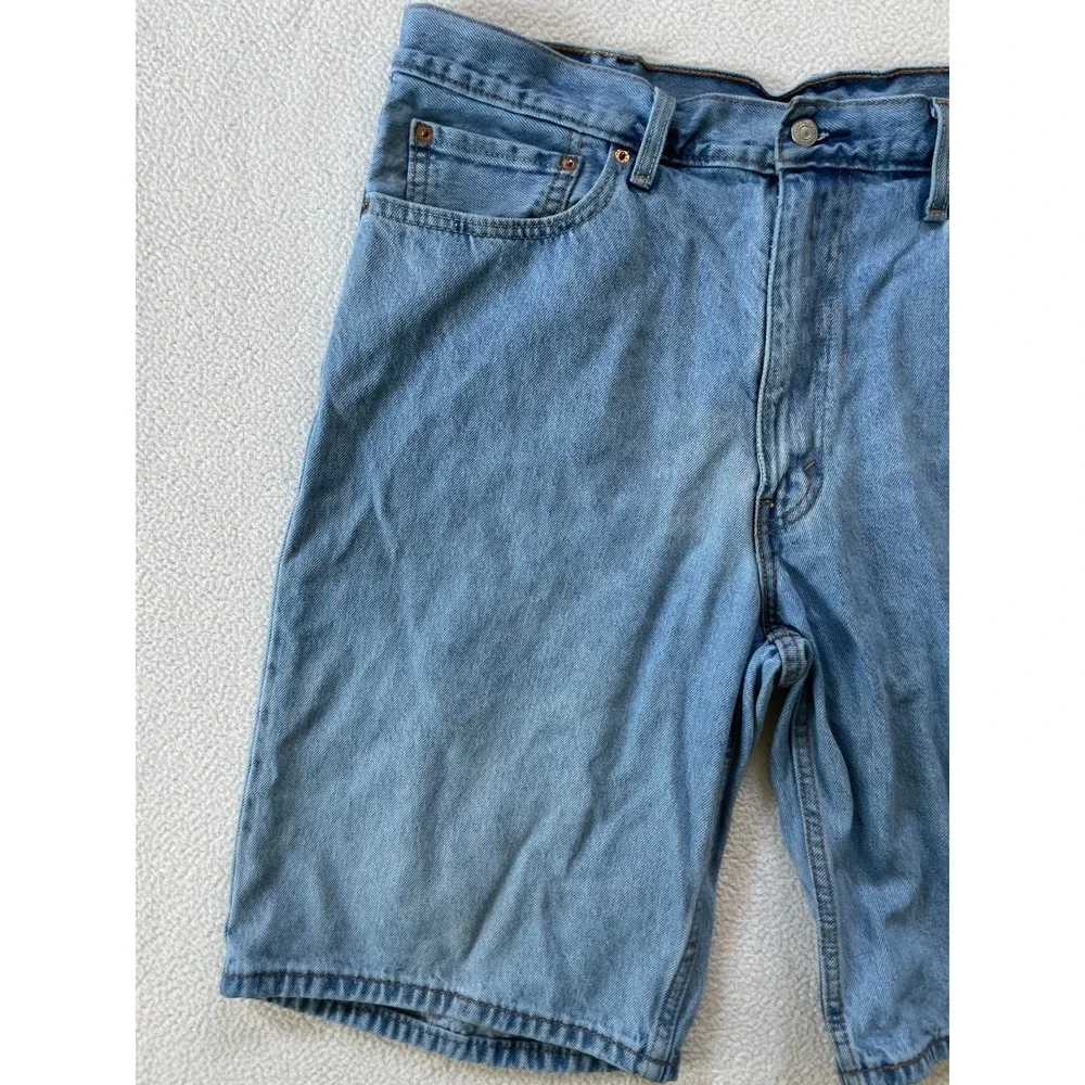 Levi's Mens 38x12 Denim Shorts Light Wash 505 Regular Fit Cotton Blue Jorts